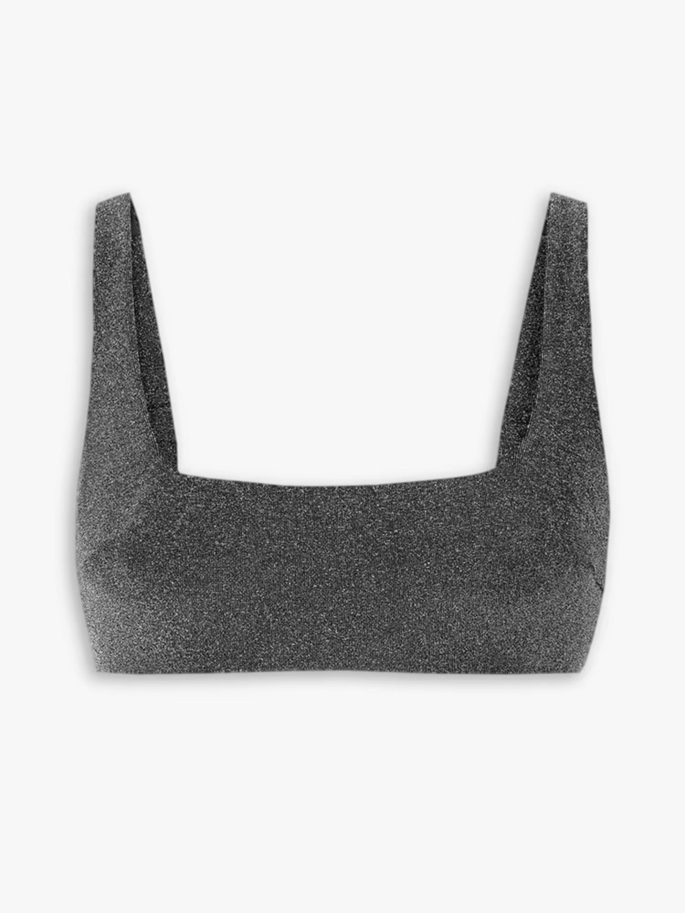 NWT Form And Fold ‘D-G The Crop Metallic Underwired Bikini Top’ in Gunmetal 30G